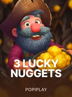 3 Lucky Nuggets Slot mit Goldgräber-Thema und Multiplikatoren